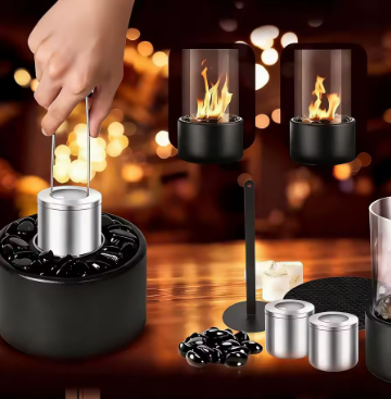SolidLum Fireplace™ – Przenośny Biokominek Stołowy